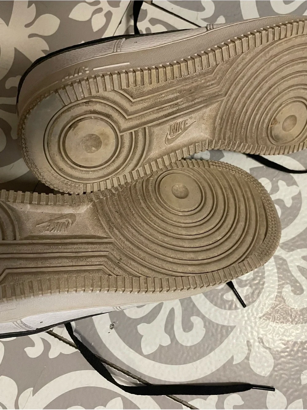 Nike White and Black (Air Force 1?)  Low-Top Sneakers - Picture 4 of 4